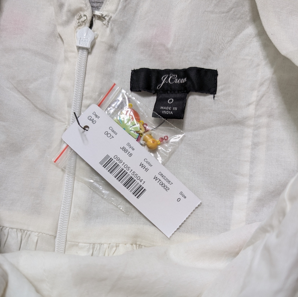 J. Crew White Top with Colorful Floral Embroidery - Picture 6 of 7